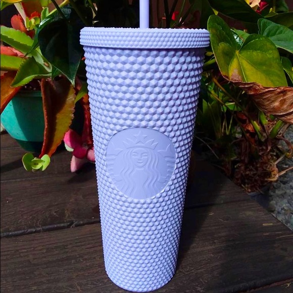 STARBUCKS Matte Lilac Lavender Studded Tumbler Cold Cup - Picture 3 of 3